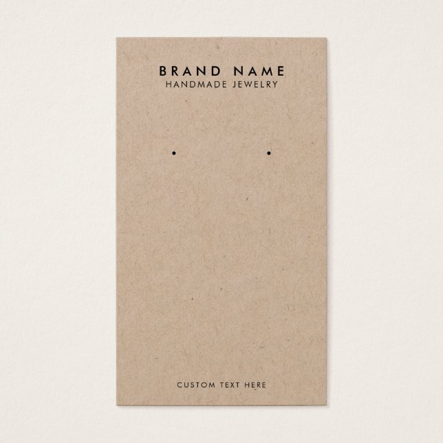 Placa de exibição mínima Rustic Kraft escutando (Frente)