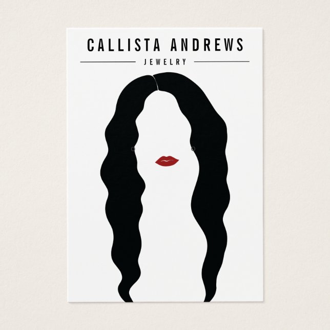 Placa de exibição moderna de Lábios de cabelo pret (Frente)