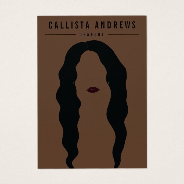 Placa de exibição moderna de Lábios de cabelo pret (Frente)