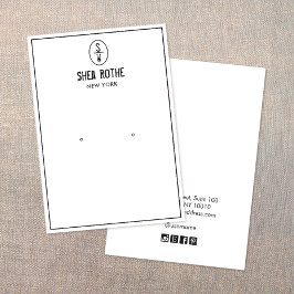 Placa de Exibição Monograma com Carimbo de Vintage