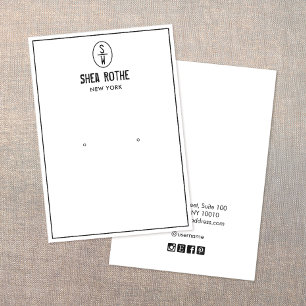 Placa de Exibição Monograma com Carimbo de Vintage