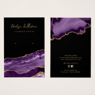Placa de exibição ouro roxo