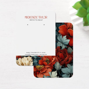 Placa de Exibição Personalizada do Red Floral