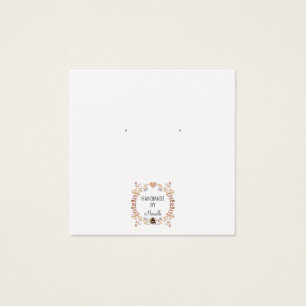 Placa de Exibição Rustic Floral Earring Jewelry