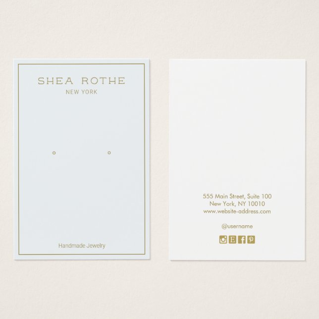 Placa de exibição simples azul claro (Frente & Verso)