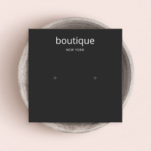 Placa de exibição Simples Black Modern Stud Earrin