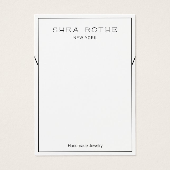 Placa de Exibição Simples de Pulseira de Colar (Frente)