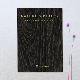 Placa de Exibição Simples Retro da Madeira Ouvindo