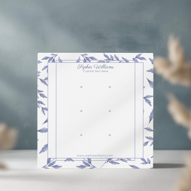 Placa de exibição tripla azul-toile Elegante (Criador carregado)
