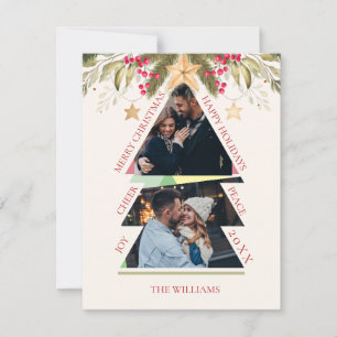 Placa de Férias de Árvore de Fotografias Múltiplas