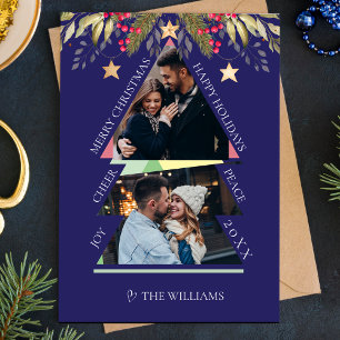 Placa de Férias de Árvore de Fotografias Múltiplas