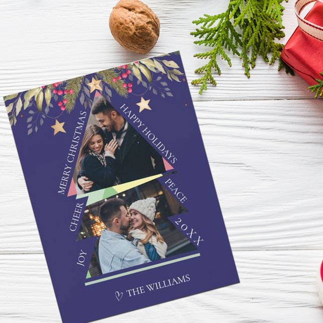 Placa de Férias de Árvore de Fotografias Múltiplas (Criador carregado)