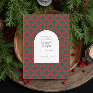 Placa de Férias Moderna do Meio século Vermelho Ve