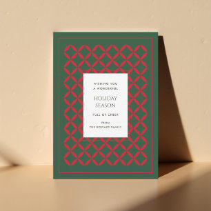 Placa de Férias Moderna do Meio século Vermelho Ve