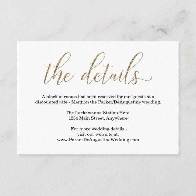 Placa de gabinete de informação Dourada Glitter (Frente)