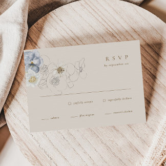 Placa de gabinete RSVP de casamento boho botânico