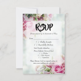 Placa de Gabinete RSVP de Casamento de Script Negr