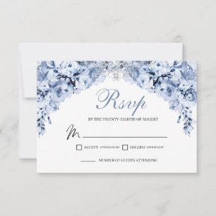 Placa de gabinete RSVP Floral Dusty Blue