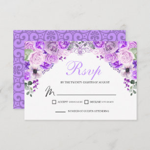 Placa de gabinete RSVP Floral Roxal Elegante Lilac