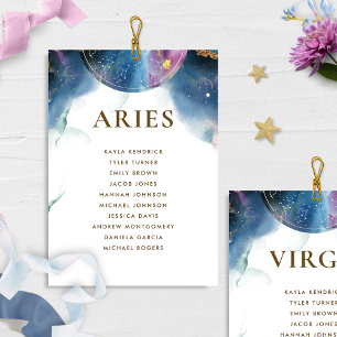 Placa de Gráfico de Aries Celestiais com Nome de C