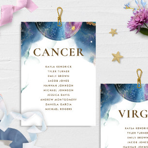 Placa de gráfico de assento do Cancer celestial co