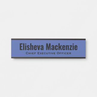 Placa de Identificação Azul para Porta de Escritór