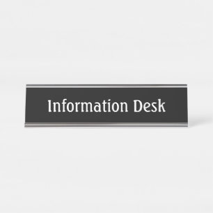 Placa de Identificação da Mesa de Informação