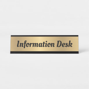 Placa de Identificação da Mesa de Informações