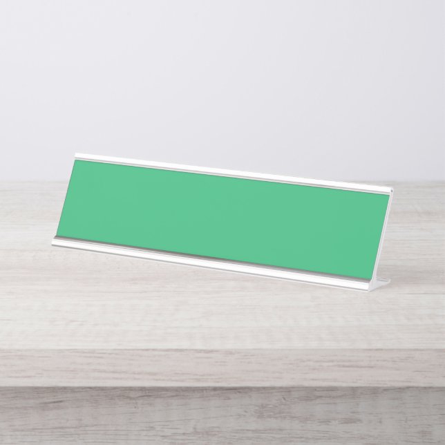 Placa de Identificação de Mesa de Escritório Verde (Frente)