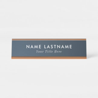 Placa de identificação de mesa moderna com nome e