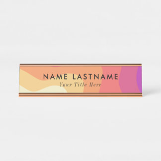 Placa de identificação de mesa moderna com nome e