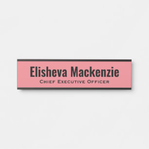 Placa de Identificação de Nome de Porta de Escritó
