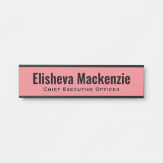 Placa de Identificação de Nome de Porta de Escritó