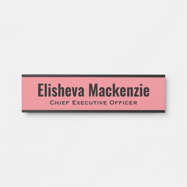 Placa de Identificação de Nome de Porta de Escritó (Frente)