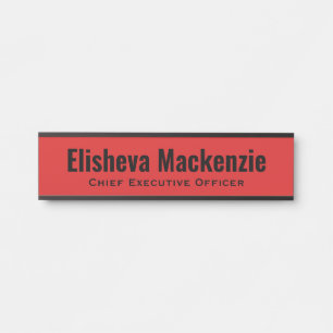 Placa de Identificação de Nome de Porta de Escritó