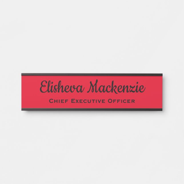 Placa de Identificação de Porta de Escritório - Ve (Frente)