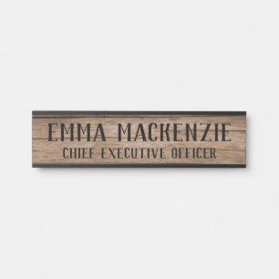 Placa de Identificação de Porta Pendente com Textu