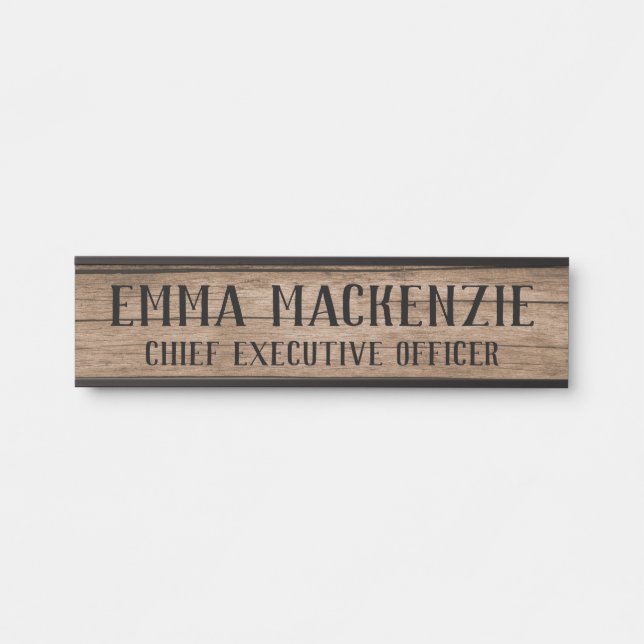 Placa de Identificação de Porta Pendente com Textu (Frente)