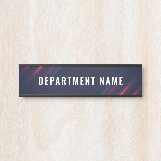 Placa de Identificação do Departamento na Porta (Frente)