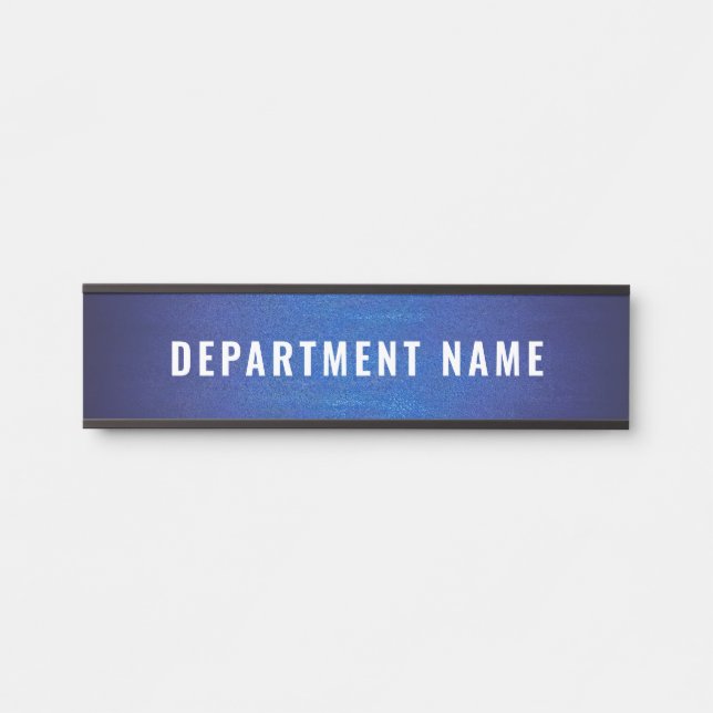 Placa de Identificação do Departamento na Porta (Frente)