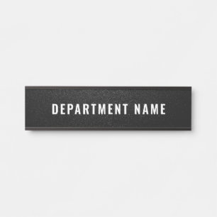 Placa de Identificação do Departamento na Porta