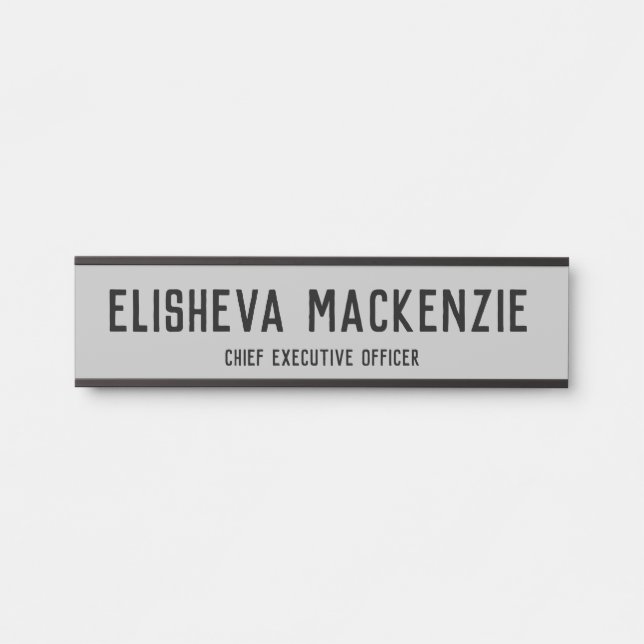 Placa de Identificação para Porta de Escritório -  (Frente)