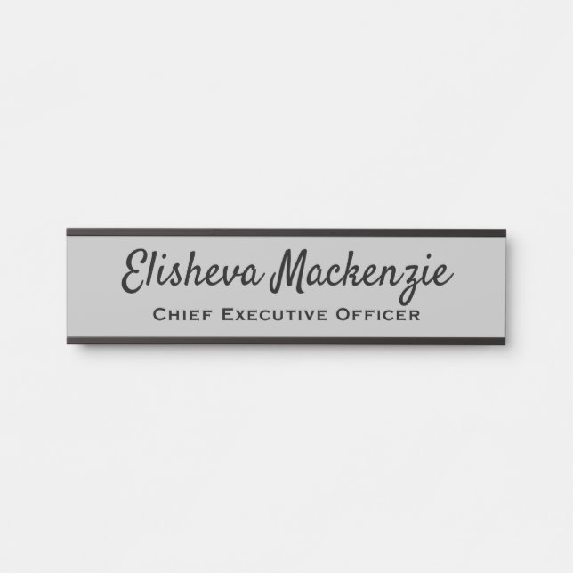 Placa de Identificação para Porta de Escritório -  (Frente)