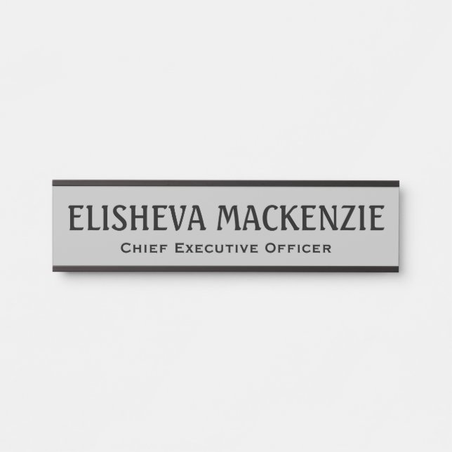 Placa de Identificação para Porta de Escritório -  (Frente)