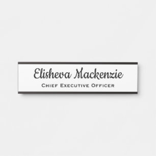 Placa de Identificação para Porta de Escritório -