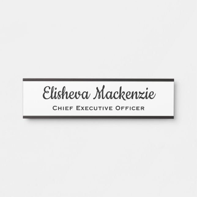 Placa de Identificação para Porta de Escritório -  (Frente)