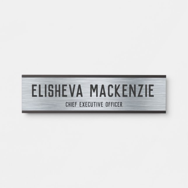 Placa de Identificação para Porta de Escritório -  (Frente)