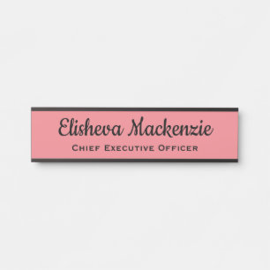 Placa de Identificação para Porta de Escritório -