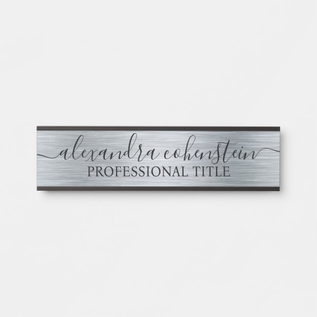 Placa de Identificação para Porta de Escritório da (Frente)