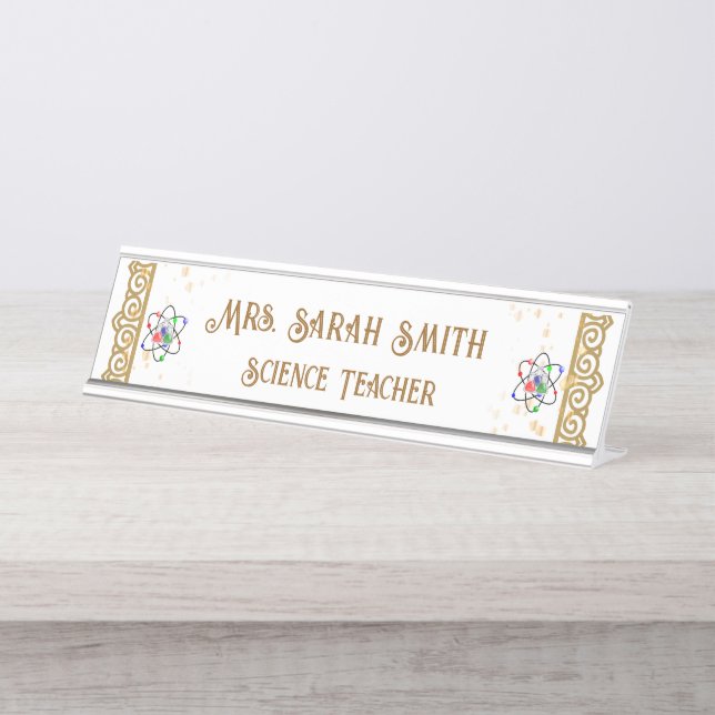 Placa de Identificação Personalizada para Mesa de  (Frente)